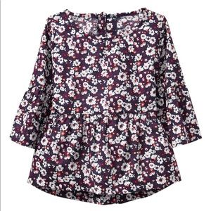 NEW Gap floral navy/black top